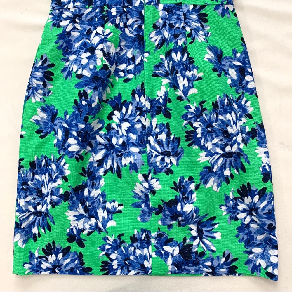 J. Crew Printed Textured Cotton Dress Size 00 - Picture 7 of 9